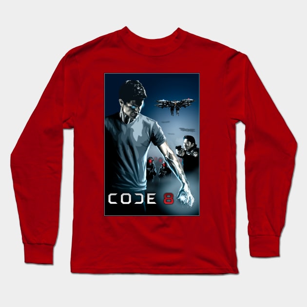 CODE 8 Long Sleeve T-Shirt by artofbriancroll